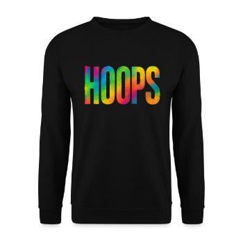 Hoops Basketball Sports Idée Cadeau BBall - Sweat-shirt Unisexe - noir - Devant - Alina (178cm) & Michal (187cm)