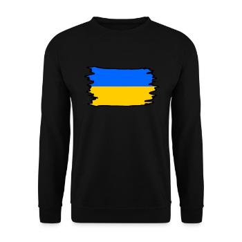 Ukraine - Unisex Pullover - Schwarz - Vorne - Alina (178cm) & Michal (187cm)