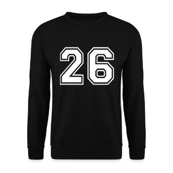 26 - Unisex Pullover - Schwarz - Vorne - Alina (178cm) & Michal (187cm)