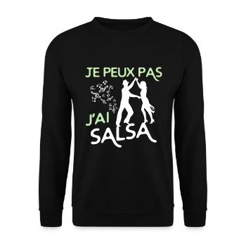Danse Salsa - Sweat-shirt Unisexe - noir - Devant - Alina (178cm) & Michal (187cm)