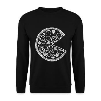 Couple Shirt Pizza Part 1 Valentine's Day Couple Man - Unisex Sweatshirt - black - Front - Alina (178cm) & Michal (187cm)