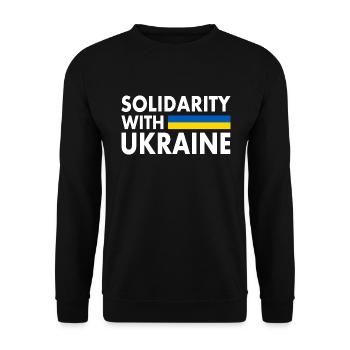 Solidarity with ukraine - Unisex Sweatshirt - black - Front - Alina (178cm) & Michal (187cm)