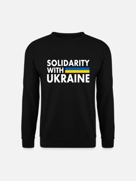 Solidarity with ukraine - Unisex Sweatshirt - black