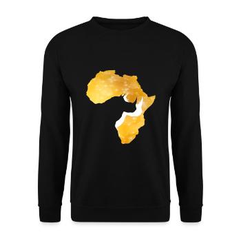 Rhino Afrika Africa - Unisex Pullover - Schwarz - Vorne - Alina (178cm) & Michal (187cm)