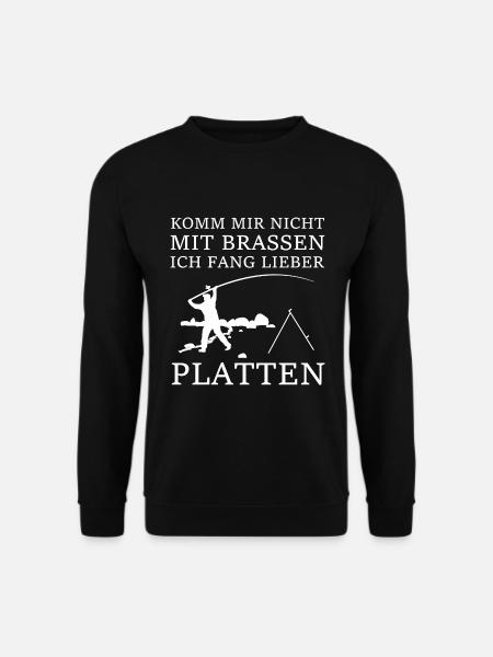 Plattfisch Brandungsangeln - Unisex Pullover - Schwarz