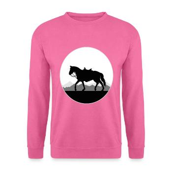Cowgirls Western Équitation Chevaux Équitation Filles - Sweat-shirt Unisexe - rose - Devant
