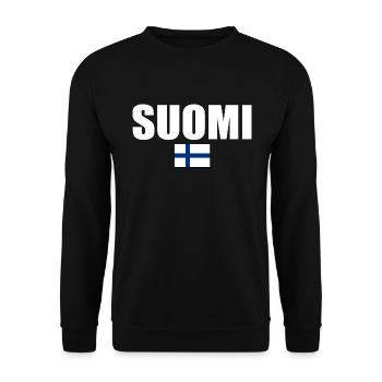 Suomi - Unisex Pullover - Schwarz - Vorne - Alina (178cm) & Michal (187cm)