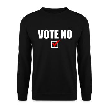 Vote no - Unisex Sweatshirt - black - Front - Alina (178cm) & Michal (187cm)