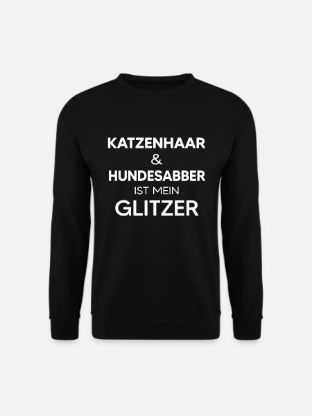 Hund&Katze TMFA Hundesabber Katzenhaar Tierfreund - Unisex Pullover - Schwarz