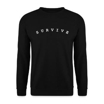 Survive - Unisex Sweatshirt - black - Front - Alina (178cm) & Michal (187cm)