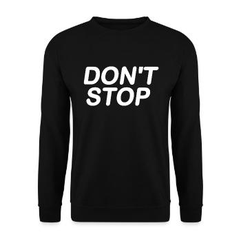 Dont stop - Unisex Pullover - Schwarz - Vorne - Alina (178cm) & Michal (187cm)