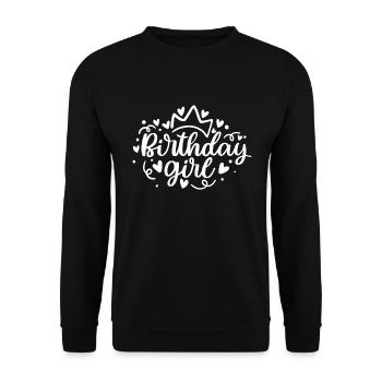 Motif de fête de fille d’anniversaire - Sweat-shirt Unisexe - noir - Devant - Alina (178cm) & Michal (187cm)