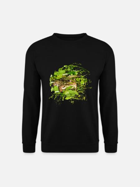 Sei mutig und kein schreckhafter Frosch - Unisex Pullover - Schwarz