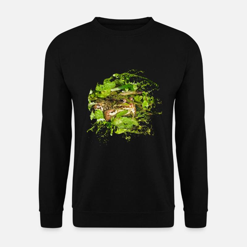 Sei mutig und kein schreckhafter Frosch - Unisex Pullover - Schwarz