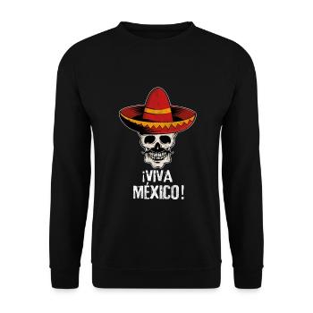 Mexico Cinco de Mayo Fiesta Dia de los muertos - Unisex Pullover - Schwarz - Vorne - Alina (178cm) & Michal (187cm)