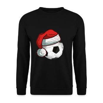 Football Christmas Gift Ball - Unisex Sweatshirt - black - Front - Alina (178cm) & Michal (187cm)