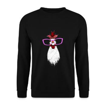 Fêtards, poulets, amis, filles - Sweat-shirt Unisexe - noir - Devant - Alina (178cm) & Michal (187cm)
