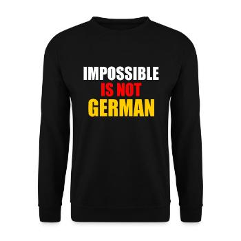 impossible is not german - Deutschland - Unisex Pullover - Schwarz - Vorne - Alina (178cm) & Michal (187cm)