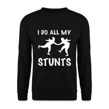 Patinage sur glace Patinage sur glace Patinage sur glace - Sweat-shirt Unisexe - noir - Devant - Alina (178cm) & Michal (187cm)