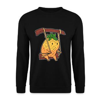 Pineapple - Unisex Sweatshirt - black - Front - Alina (178cm) & Michal (187cm)