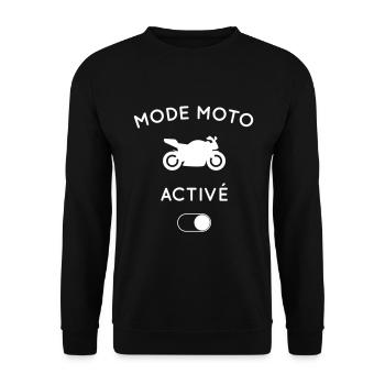 Cadeau moto - Mode moto activé - Sweat-shirt Unisexe - noir - Devant - Alina (178cm) & Michal (187cm)