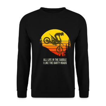 motocross motorcycle cross motorcycles - Unisex Sweatshirt - black - Front - Alina (178cm) & Michal (187cm)