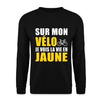 Vélo Cadeau Humour velo vélos velos - Sweat-shirt Unisexe - noir - Devant - Alina (178cm) & Michal (187cm)