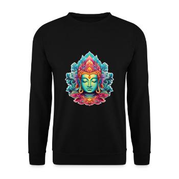 InnerPeaceWear - Unisex Pullover - Schwarz - Vorne - Alina (178cm) & Michal (187cm)