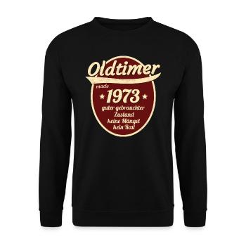 1973 - Unisex Pullover - Schwarz - Vorne - Alina (178cm) & Michal (187cm)
