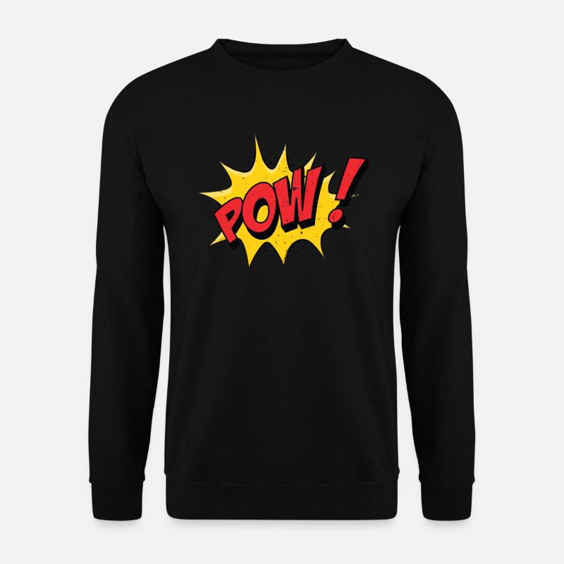 POW! Comic Speech Bubble - Cartoon Funny Pop Art - Unisex Sweatshirt - black
