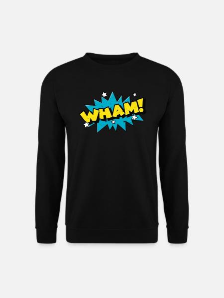 WHAM ! Comic Book Cartoon Funny Pop Art - Unisex Pullover - Schwarz