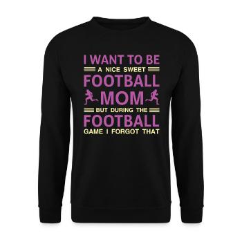 American Football Mom - Sweat-shirt Unisexe - noir - Devant - Alina (178cm) & Michal (187cm)