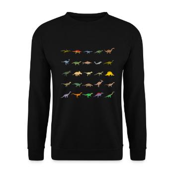 Dinosaur Species - Dino Identification - Unisex Sweatshirt - black - Front - Alina (178cm) & Michal (187cm)