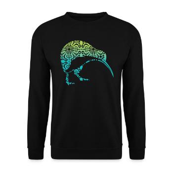Maori Kiwi New Zealand - Unisex Pullover - Schwarz - Vorne - Alina (178cm) & Michal (187cm)