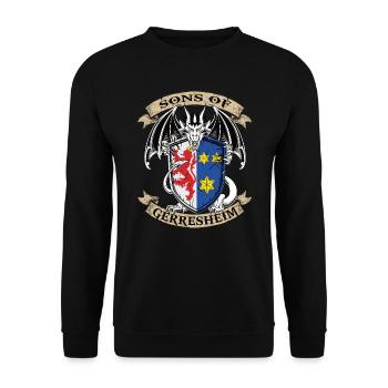 Gerrseheim sons of Armoiries Dragon Design - Sweat-shirt Unisexe - noir - Devant - Alina (178cm) & Michal (187cm)