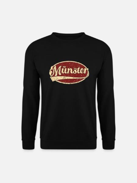 Münster Retro Tshirt Geschenk - Unisex Pullover - Schwarz