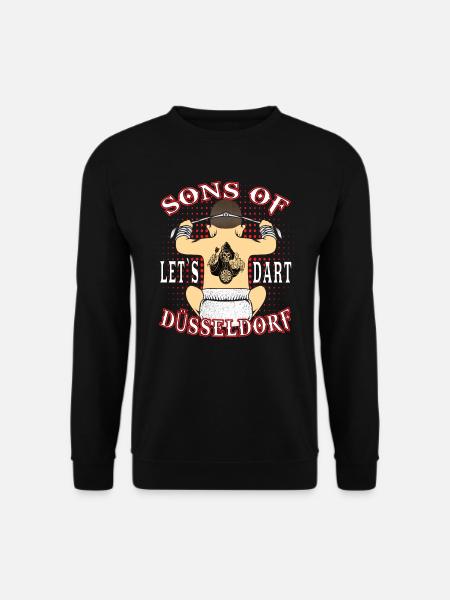 Düsseldorf Herren Dart Darts Darter Geschenkidee - Unisex Pullover - Schwarz