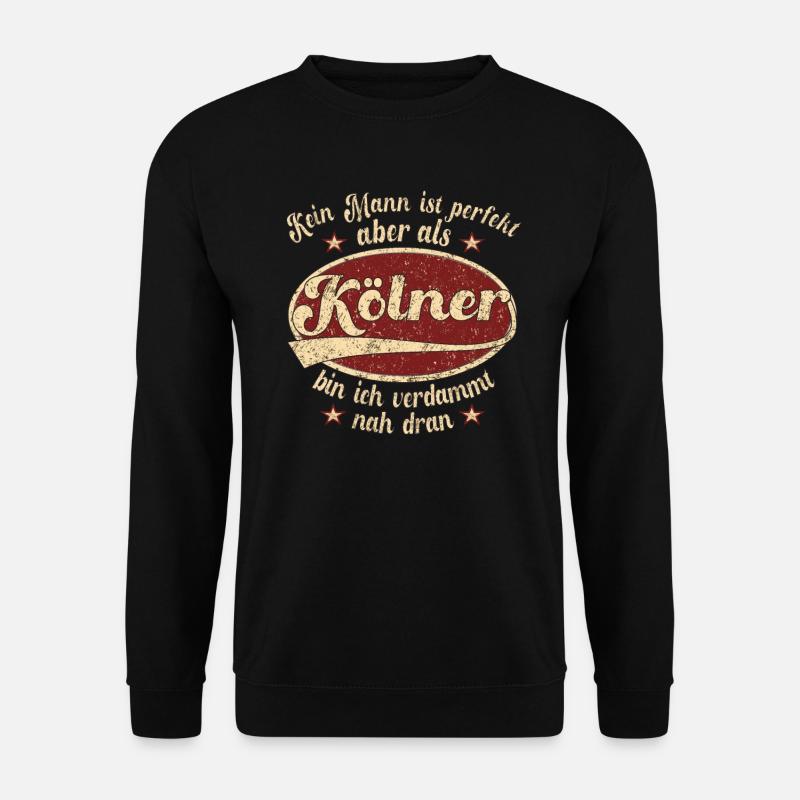 Köln Retro der perfekte Kölner Mann Spruch - Unisex Pullover - Schwarz