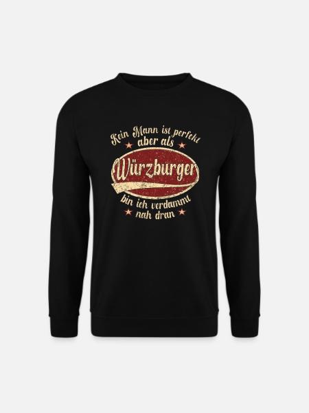 Würzburg Retro der perfekte Würzburger Mann - Unisex Pullover - Schwarz