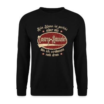 Castrop-rauxel Retro der perfekte Castrop-rauxeler - Unisex Pullover - Schwarz - Vorne - Alina (178cm) & Michal (187cm)