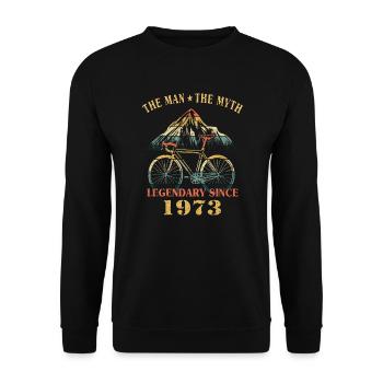 Vélo 1973 Cyclisme Vélo de route Cyclisme Anniversaire - Sweat-shirt Unisexe - noir - Devant - Alina (178cm) & Michal (187cm)
