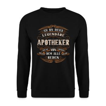 Apotheker Ich bin dieser legendäre Apotheker - Unisex Pullover - Schwarz - Vorne - Alina (178cm) & Michal (187cm)