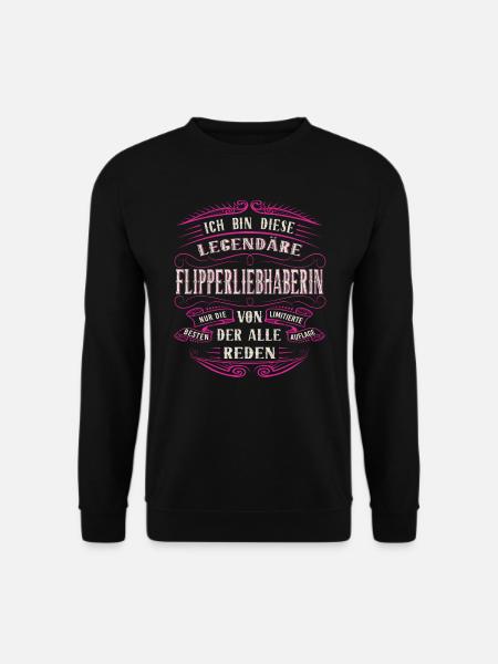 Flipper-liebhaherin ich bin dieser legendäre - Unisex Pullover - Schwarz