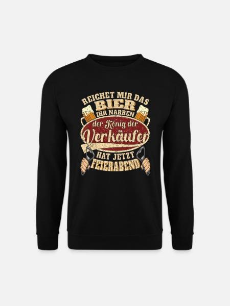 Verkäufer Bier Feierabend - Unisex Pullover - Schwarz