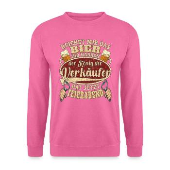 Verkäufer Bier Feierabend - Unisex Pullover - Pink - Vorne