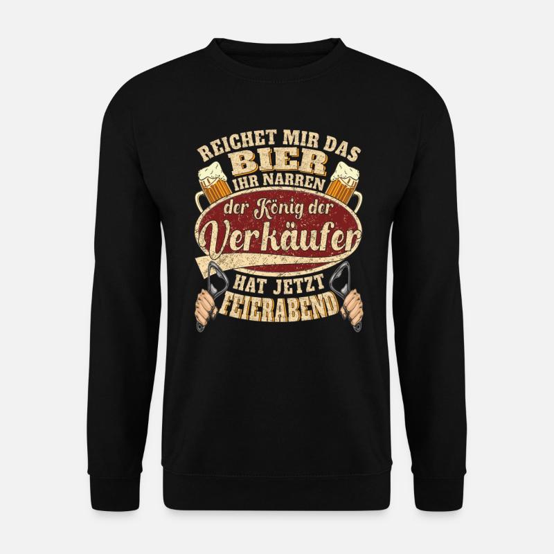 Verkäufer Bier Feierabend - Unisex Pullover - Schwarz