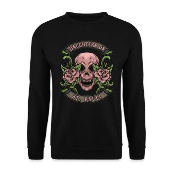 St. Pauli Mme Filles de St. Pauli - Sweat-shirt Unisexe - noir - Devant - Alina (178cm) & Michal (187cm)