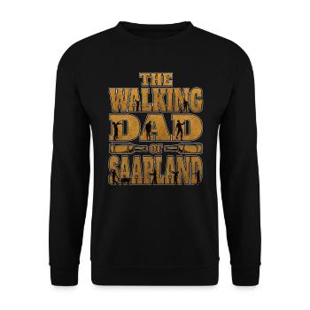 Sarre Le papa ambulant de la Sarre - Sweat-shirt Unisexe - noir - Devant - Alina (178cm) & Michal (187cm)