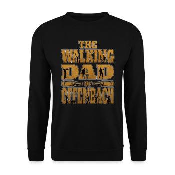 Offenbach The walking Dad of Offenbach - Unisex Sweatshirt - black - Front - Alina (178cm) & Michal (187cm)