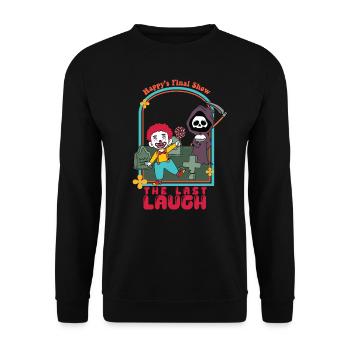 The Last Laugh - Happy's Final Show - Unisex Sweatshirt - black - Front - Alina (178cm) & Michal (187cm)